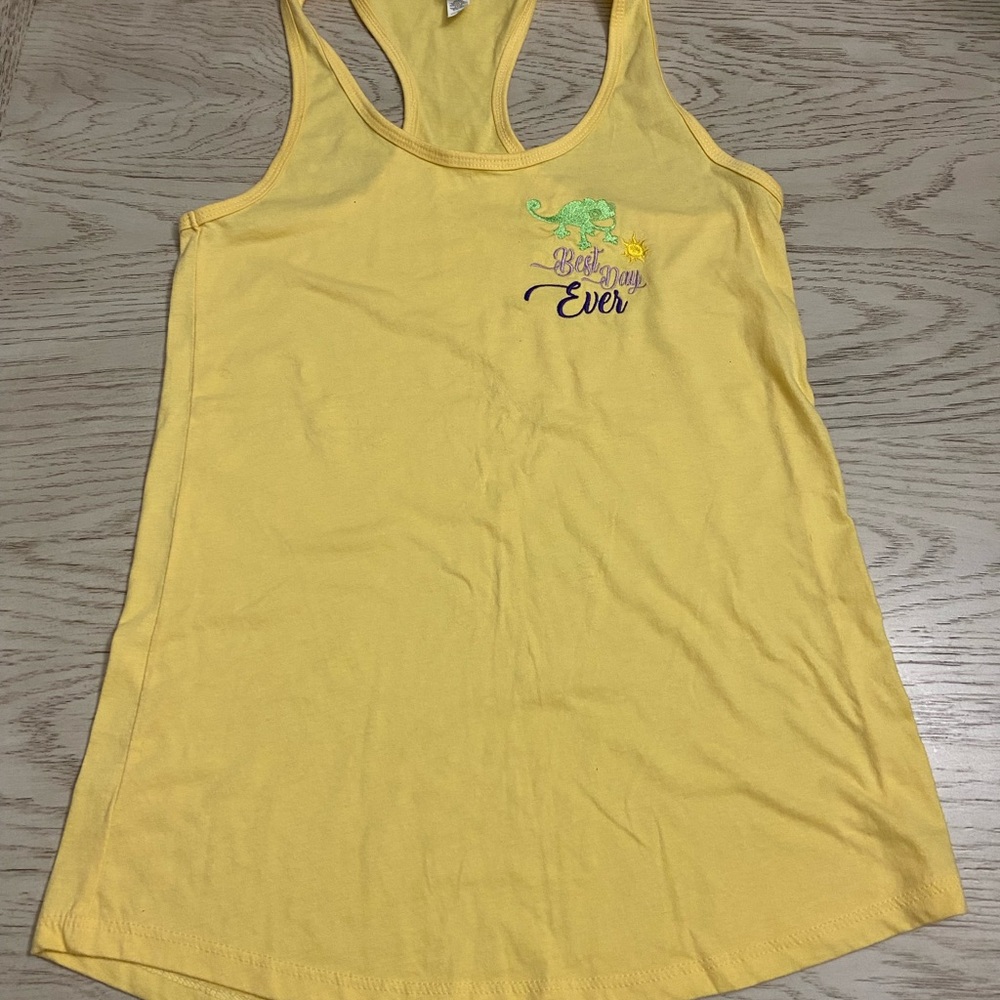 Disney's Pascal from Tabgled Yellow Tank Top with Embroidery - Picture 4 of 7